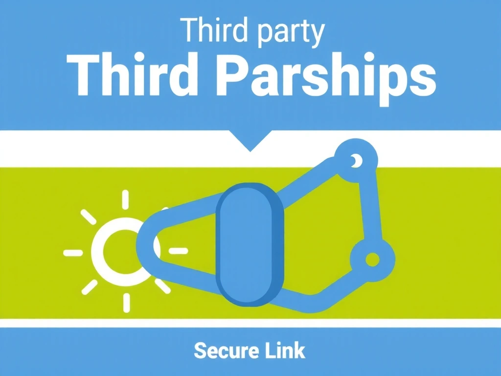 Icône de partenaires tiers avec liens sécurisés