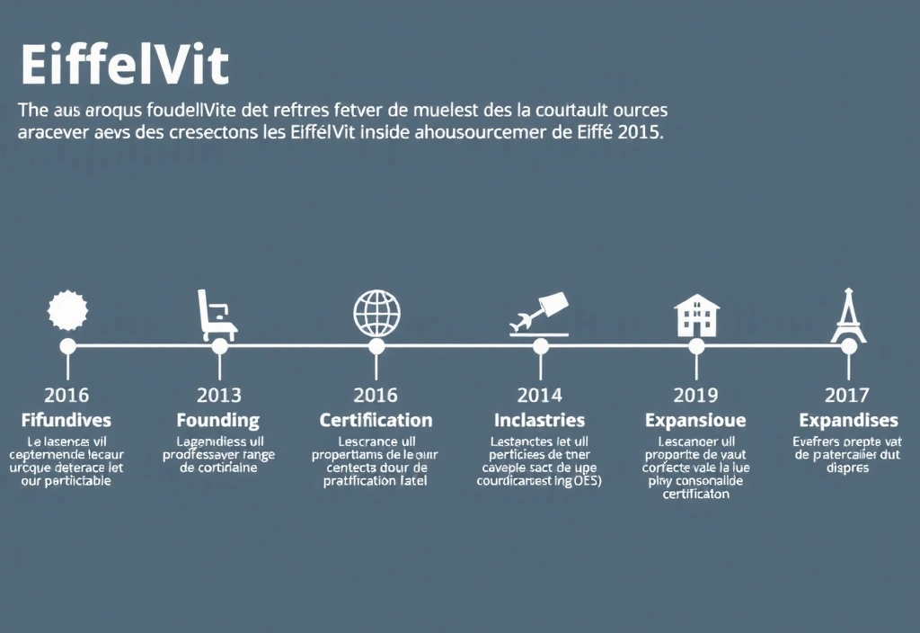 Chronologie visuelle des jalons clés d'Eiffelvitcv depuis 2015