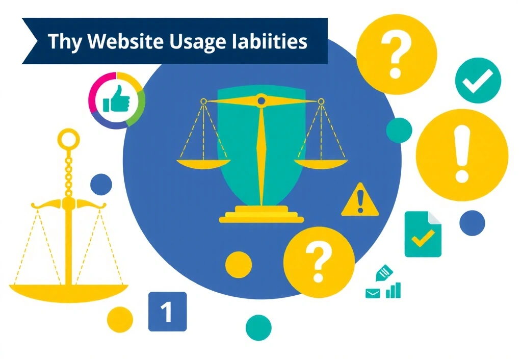 Graphique représentant les responsabilités et limitations légales pour les utilisateurs du site Eiffelvitcv
