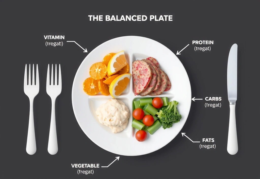 Diagramme d'une assiette équilibrée