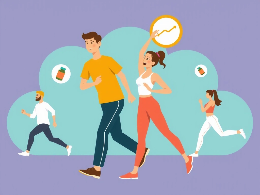 Illustration d'exercices physiques sains