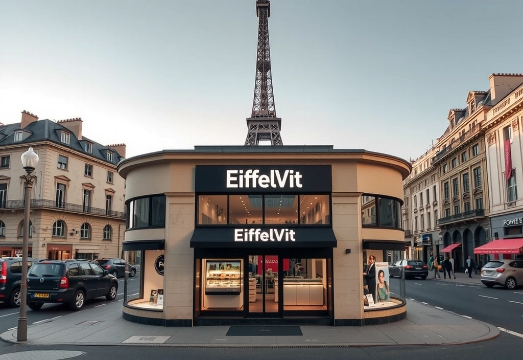 Vue aérienne du magasin Eiffelvitcv à Paris